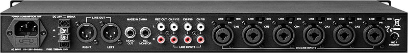 DENON PRO DN-312X - 12-Channel Mixer w/ Mic Priority