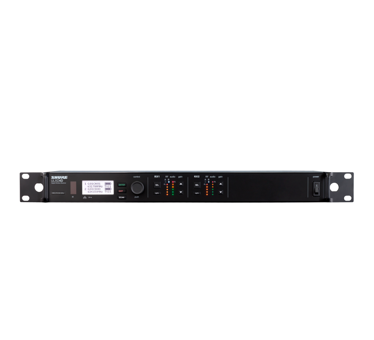 SHURE ULXD4D-V50 Dual-Channel Digital Wireless Receiver for ULX/D