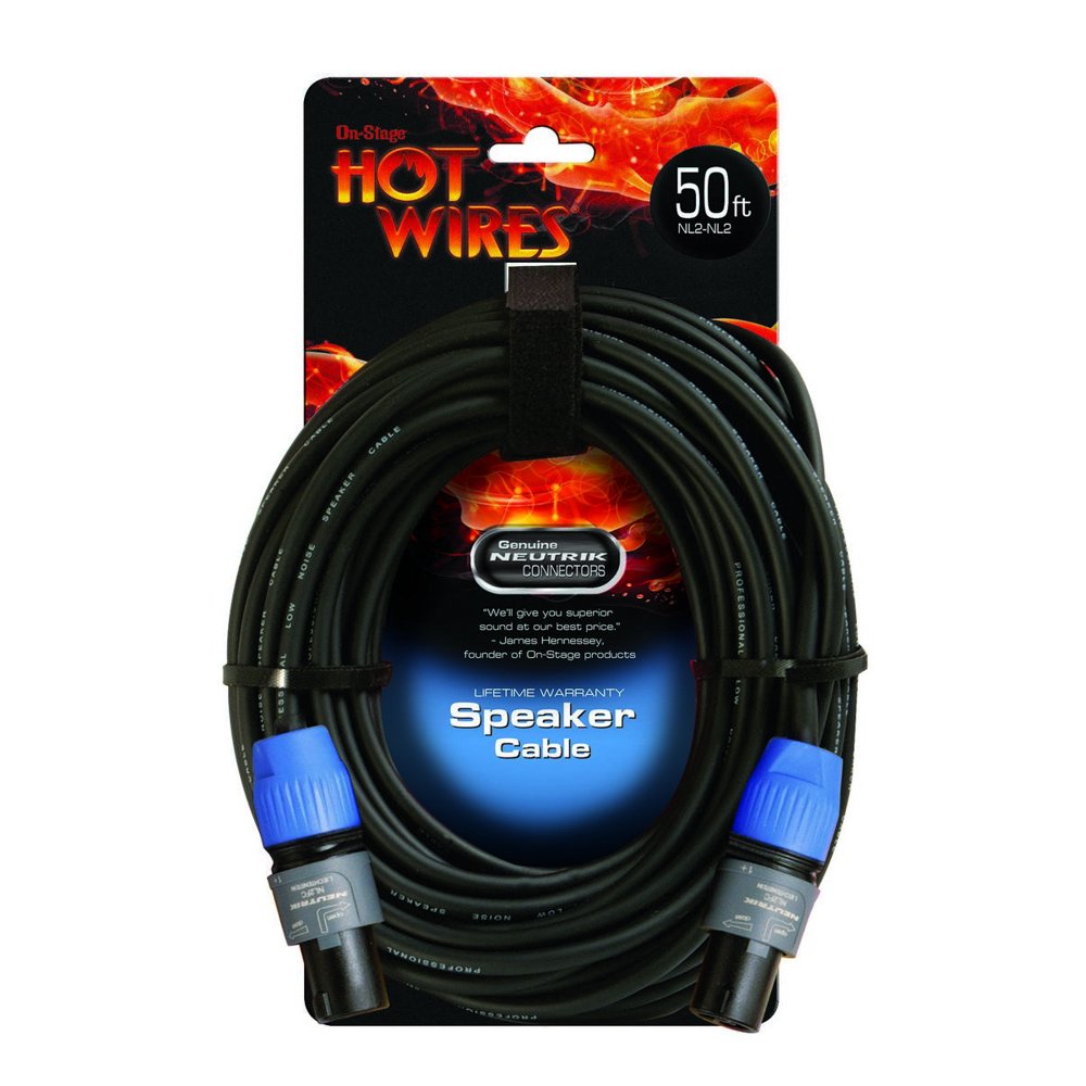 ON STAGE SP14-50SS - Speakon Cable with Neutrik Connectors (50', NL2-NL2)