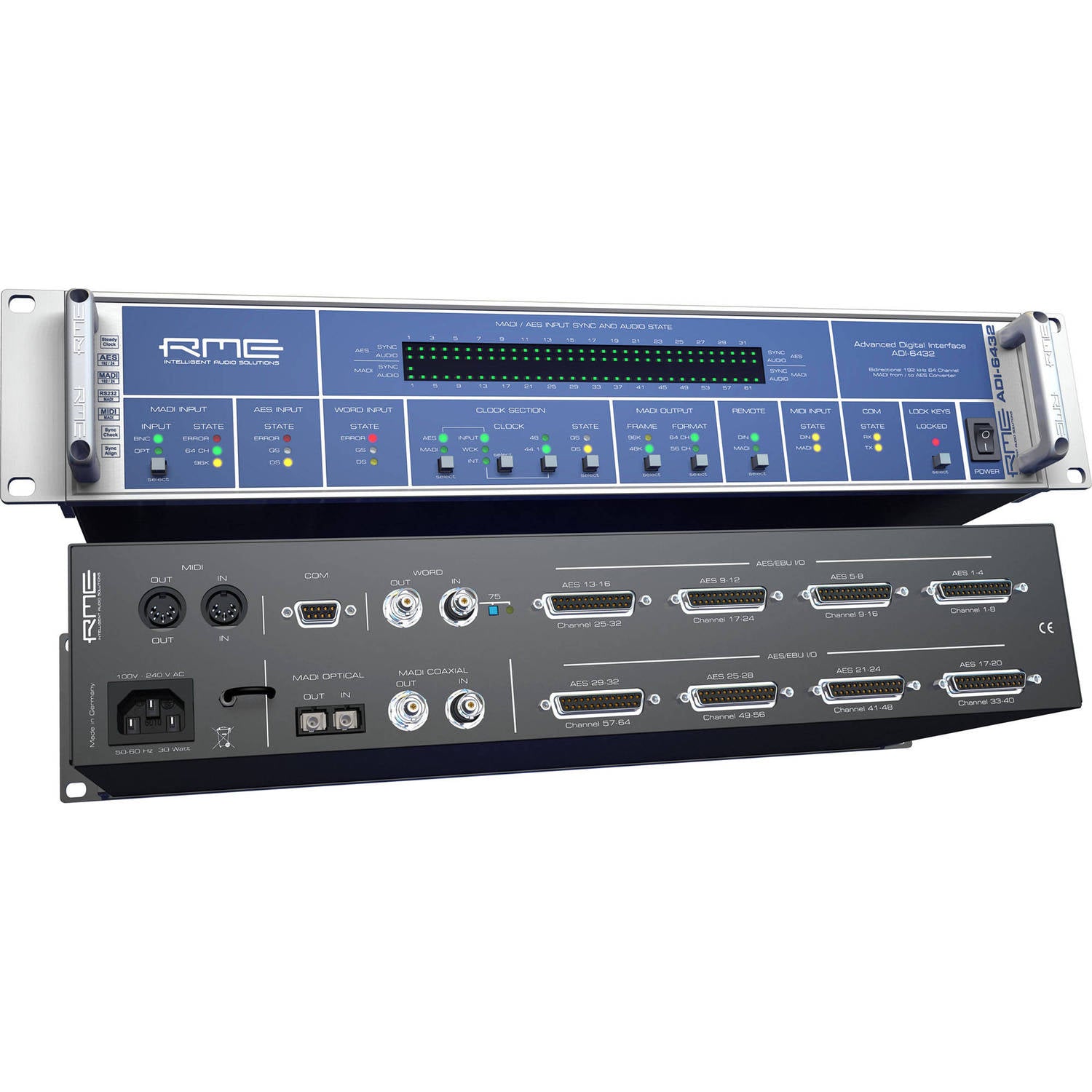 RME ADI-6432-REDUNDANT - Redundant 32 - RME ADI-6432R Bidirectional MADI/AES Format Converter