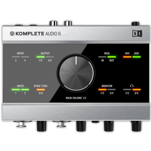 NATIVE INSTRUMENT KOMPLETE AUDIO 6 MKII - USB 4 analog ins/outs, plus digital in/out, and MIDI in/out