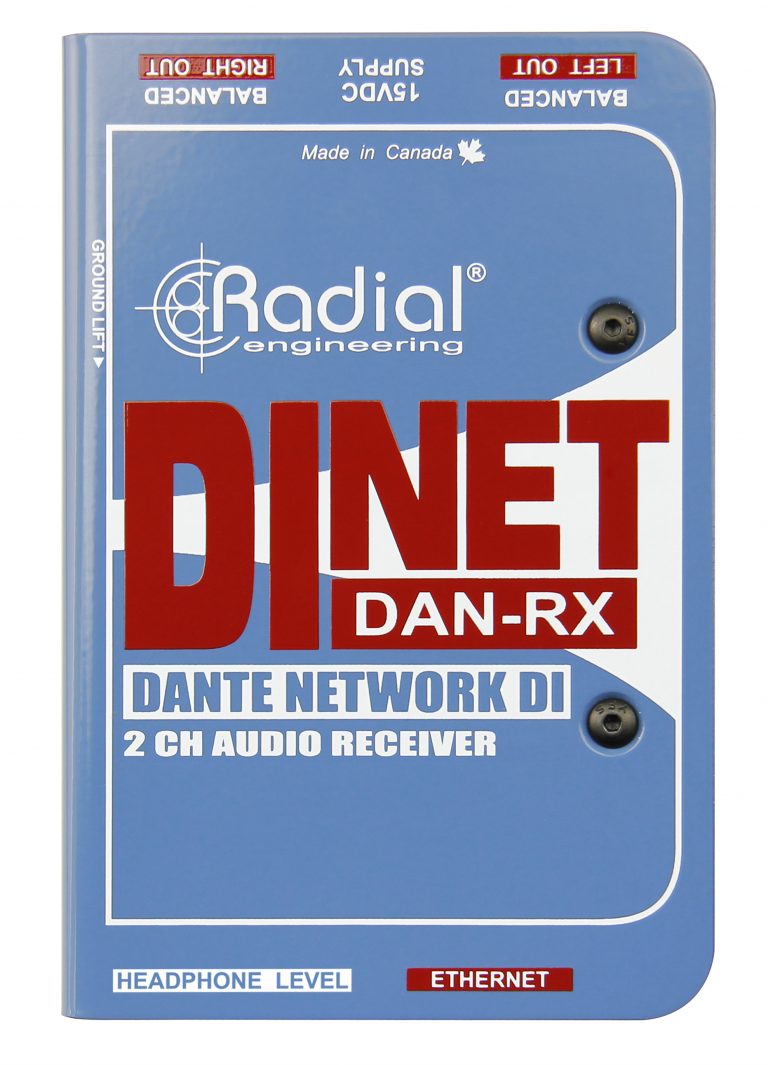Radial DiNet Dan-RX - Radial Engineering DINET DAN-RX 2-Channel Dante Network Transmitter