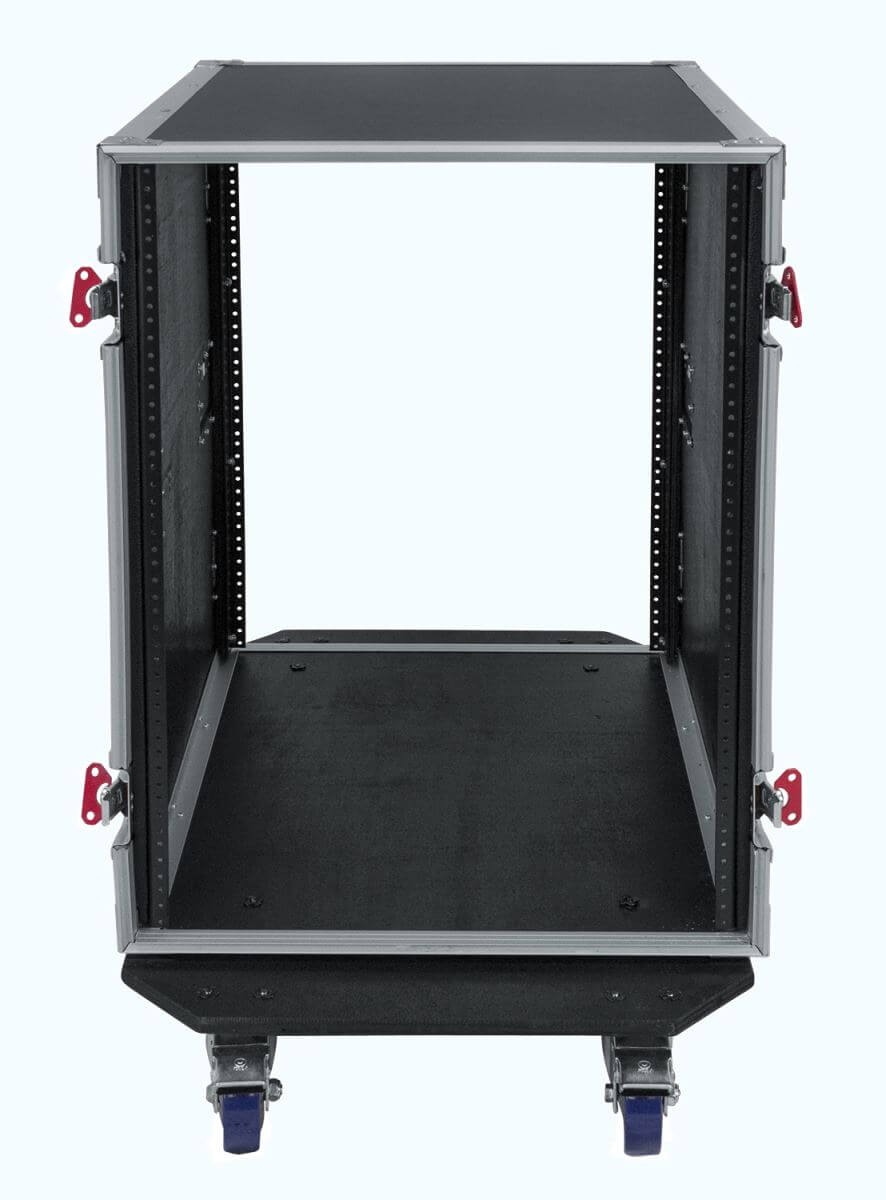 GATOR G-TOUR16UCA-24D 16 Space 24" Flight Rack w/ casters, (2 locking) - 16U, 24″ Deep Audio Road Rack Case W/ Casters