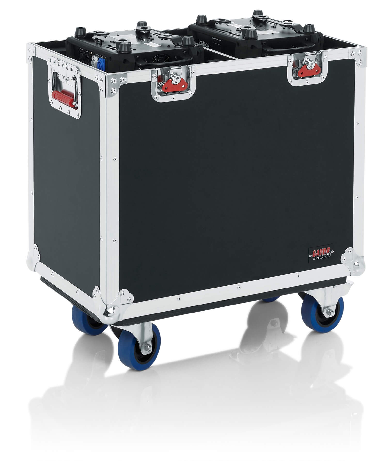 GATOR GTOURMH350 G-TOUR case that holds 350 sized moving head lights. - Flight Case For Two 350-Style Moving Head Lights
