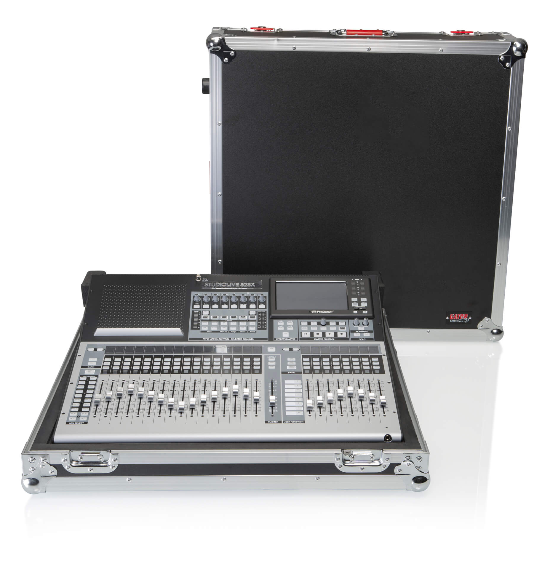 GATOR G-TOURPRESL32SXNDH ATA Wood Flight Case for Presonus SL32XS, no doghouse, casters.