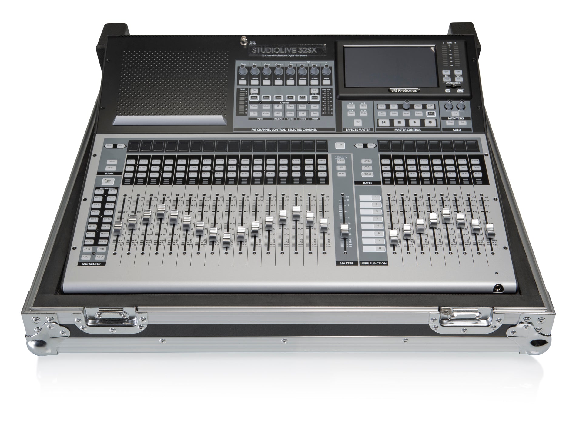 GATOR G-TOURPRESL32SXNDH ATA Wood Flight Case for Presonus SL32XS, no doghouse, casters.