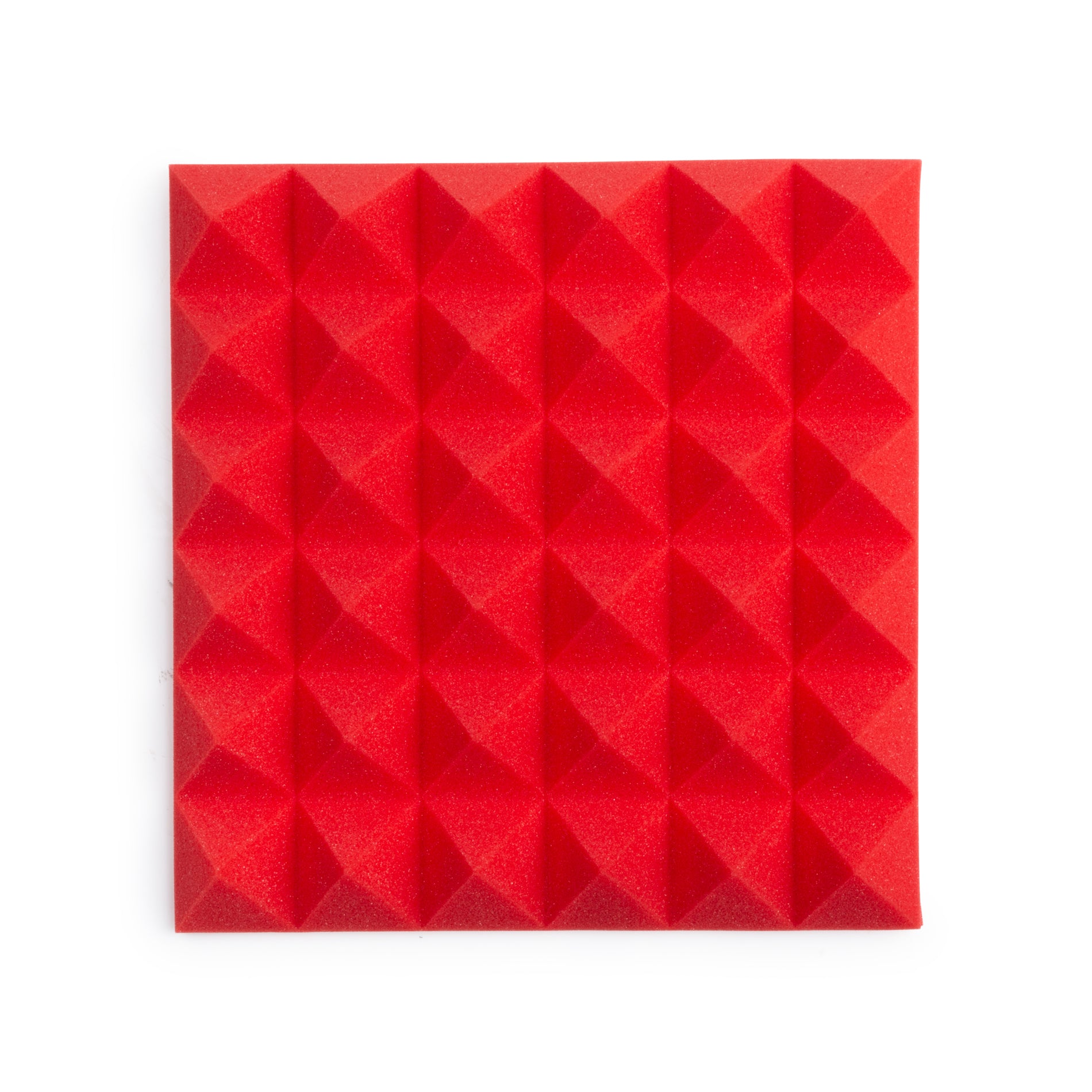 GATOR GFW-ACPNL1212PRED-4PK Four (4) Pack of 2”-Thick Acoustic Foam Pyramid Panels 12”x12” – Red Color
