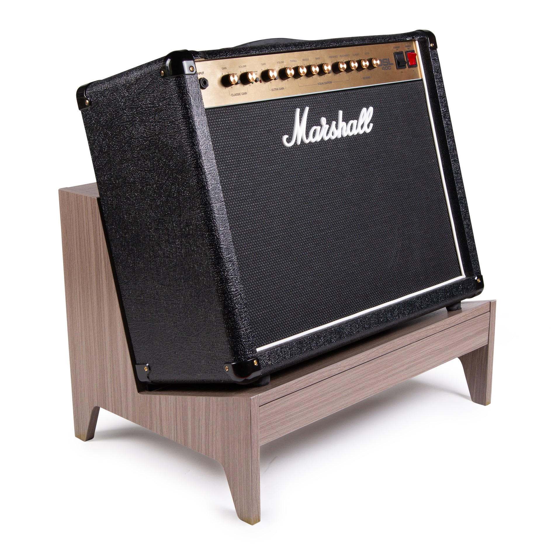 GATOR GFW-ELITEGTRAMPLG-GRY Elite Series Large Guitar Furniture Amp Stand - Grey Finish