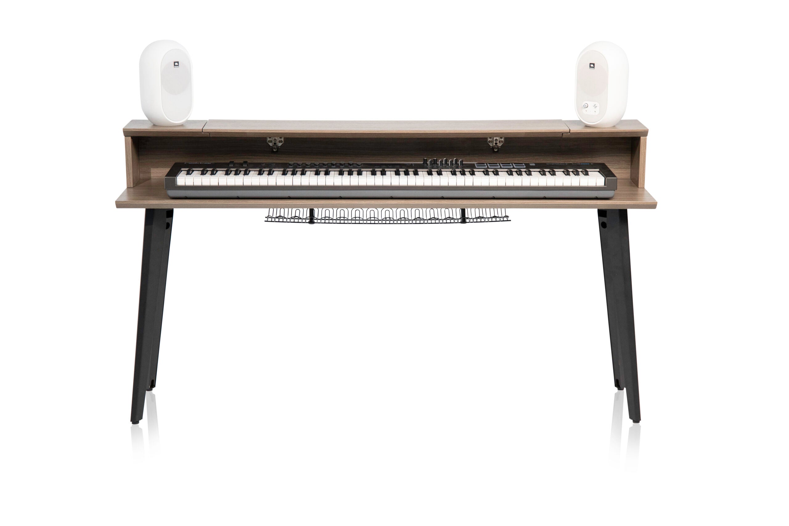 GATOR GFW-ELITEKEYTBL88-GRY Elite Furniture Series 88-Note Keyboard Table in Driftwood Grey Finish