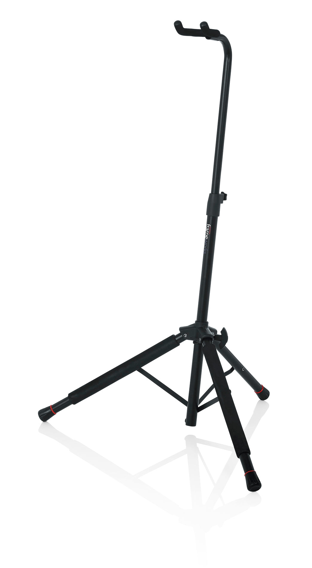 GATOR GFW-GTR-1200 Hanging Style heavy duty steel tubing Single Guitar Stand with Fixed Yoke and Finish Friendly Rubber Padding.