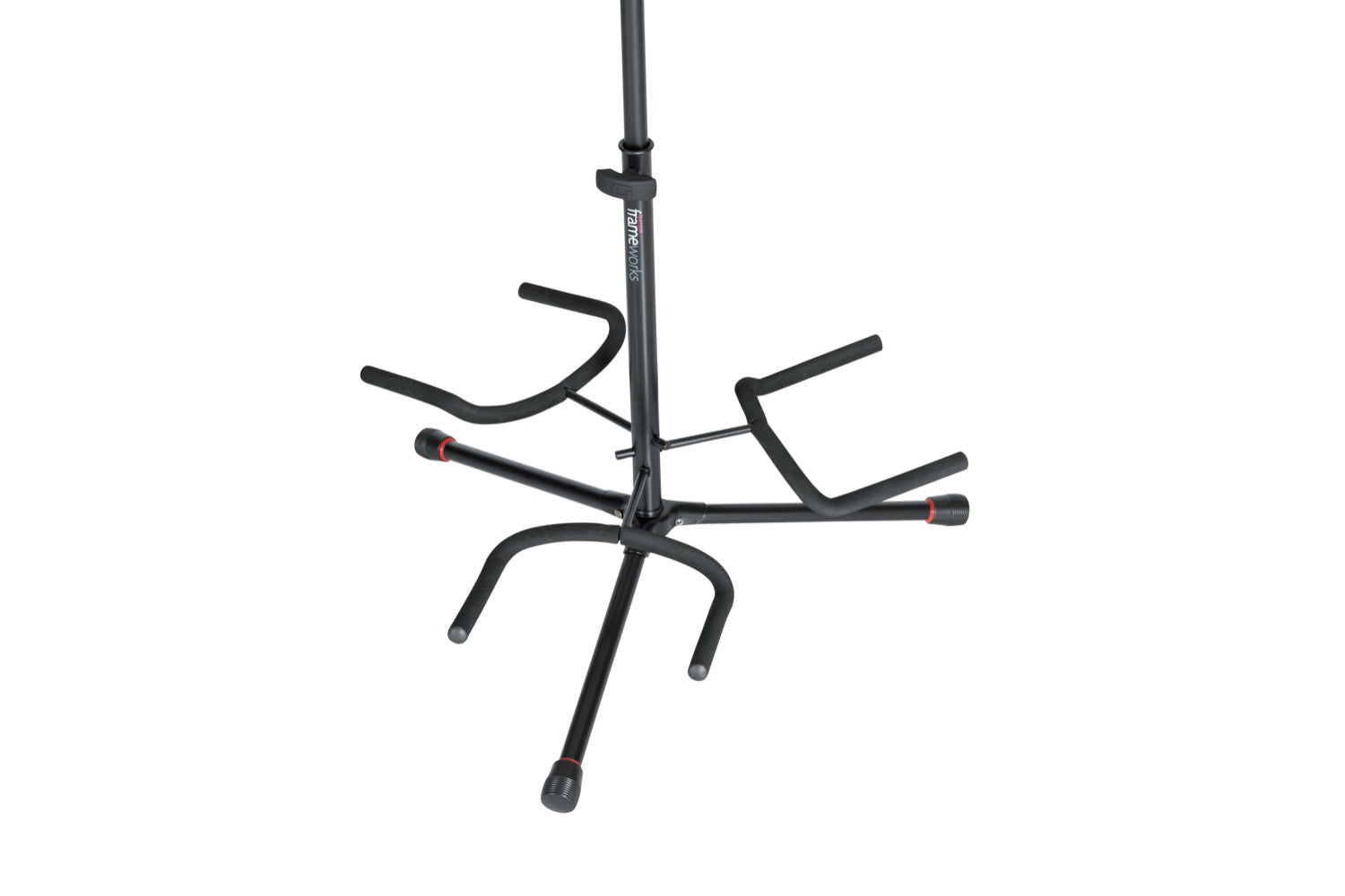 GATOR GFW-GTR-3000 Triple guitar stand with heavy duty steel tubing and instrument finish friendly rubber padding.