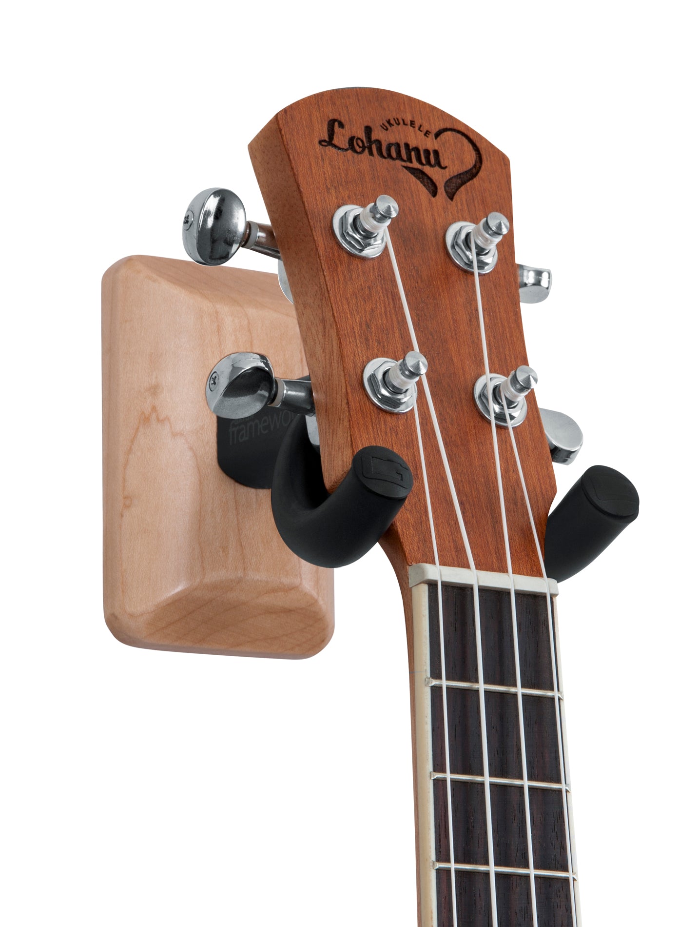 GATOR GFW-UKE-HNGRMPL Wall Mounted Ukulele/Mandolin Hanger with Maple Mounting Plate