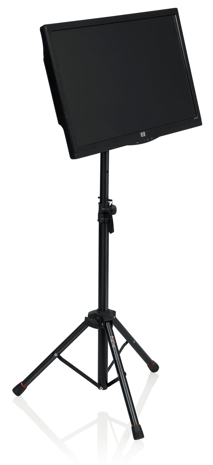 GATOR GFW-UTL-MEDIATRAY1 Compact Adjustable Media Tray with Tripod Stand - Compact Adjustable Media Tray Stand