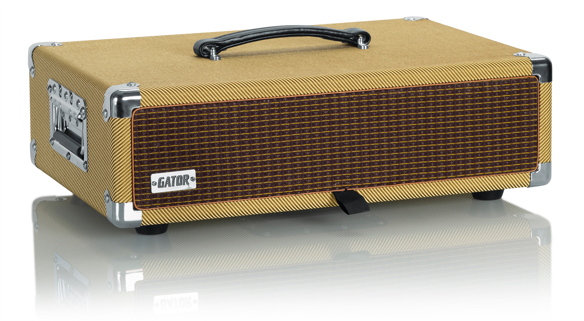 GATOR GR-RETRORACK-2TW 2U Vintage Amplifier Style, Tweed.- Vintage Amp Vibe Rack Case – 2U Tweed