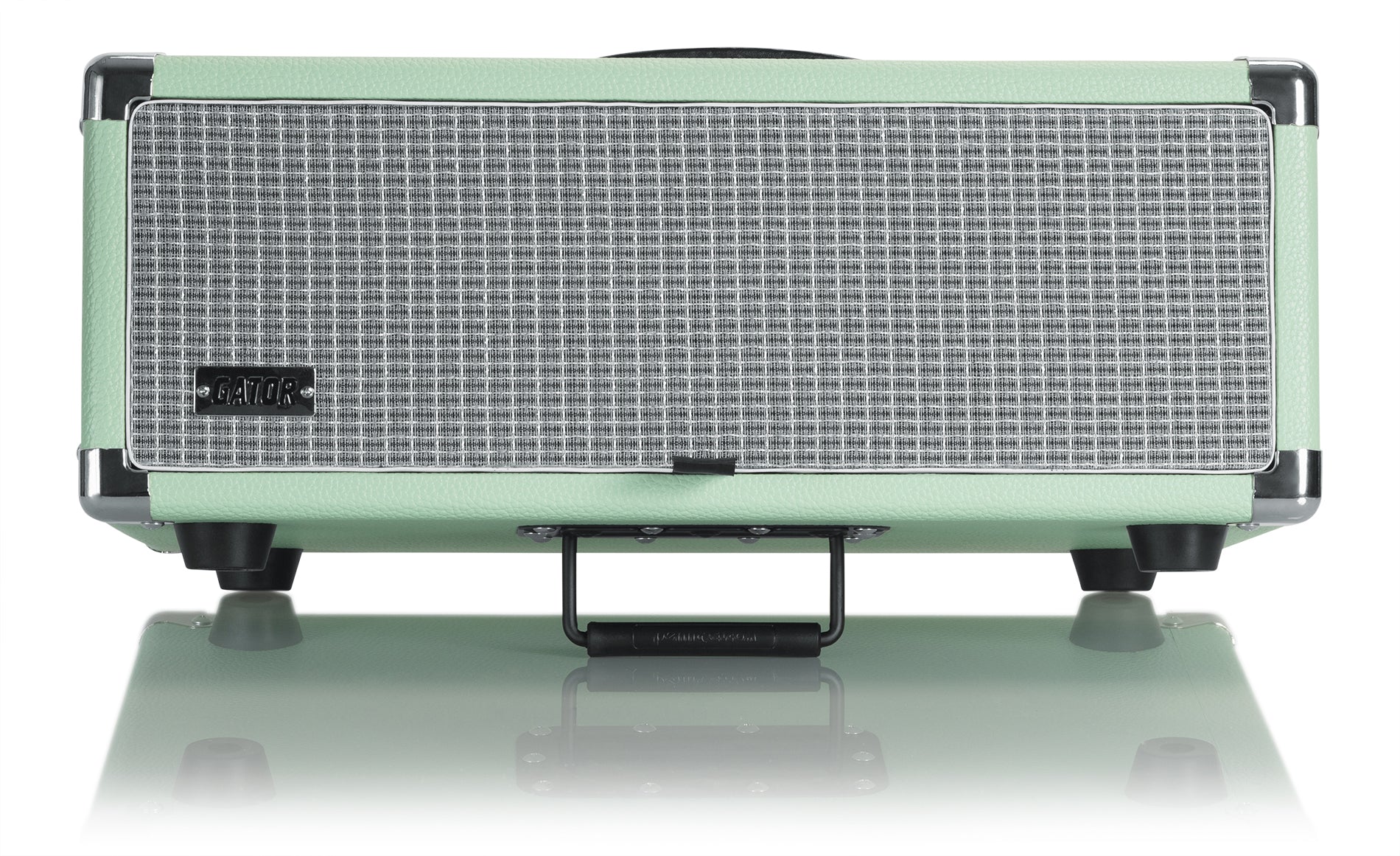 GATOR GR-RETRORACK-3SG 3U Vintage Amplifier Style, Seafoam Green. - Vintage Amp Vibe Rack Case – 3U Seafoam Green