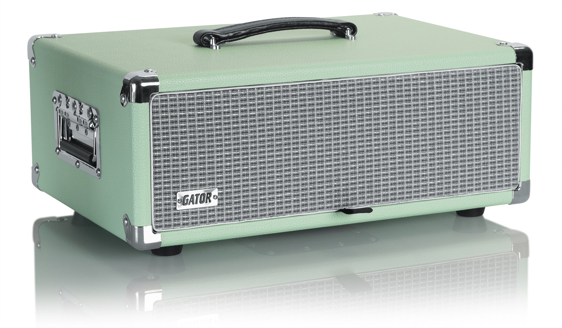 GATOR GR-RETRORACK-3SG 3U Vintage Amplifier Style, Seafoam Green. - Vintage Amp Vibe Rack Case – 3U Seafoam Green