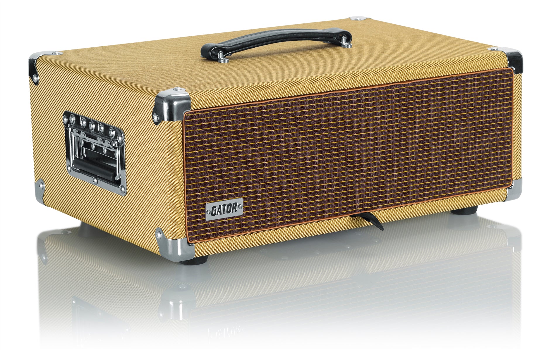 GATOR GR-RETRORACK-3TW 3U Vintage Amplifier Style, Tweed. - Vintage Amp Vibe Rack Case – 3U Tweed