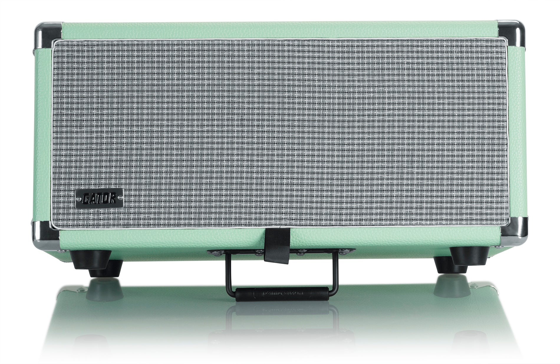 GATOR GR-RETRORACK-4SG 4U Vintage Amplifier Style, Seafoam Green. - Vintage Amp Vibe Rack Case – 4U Seafoam Green