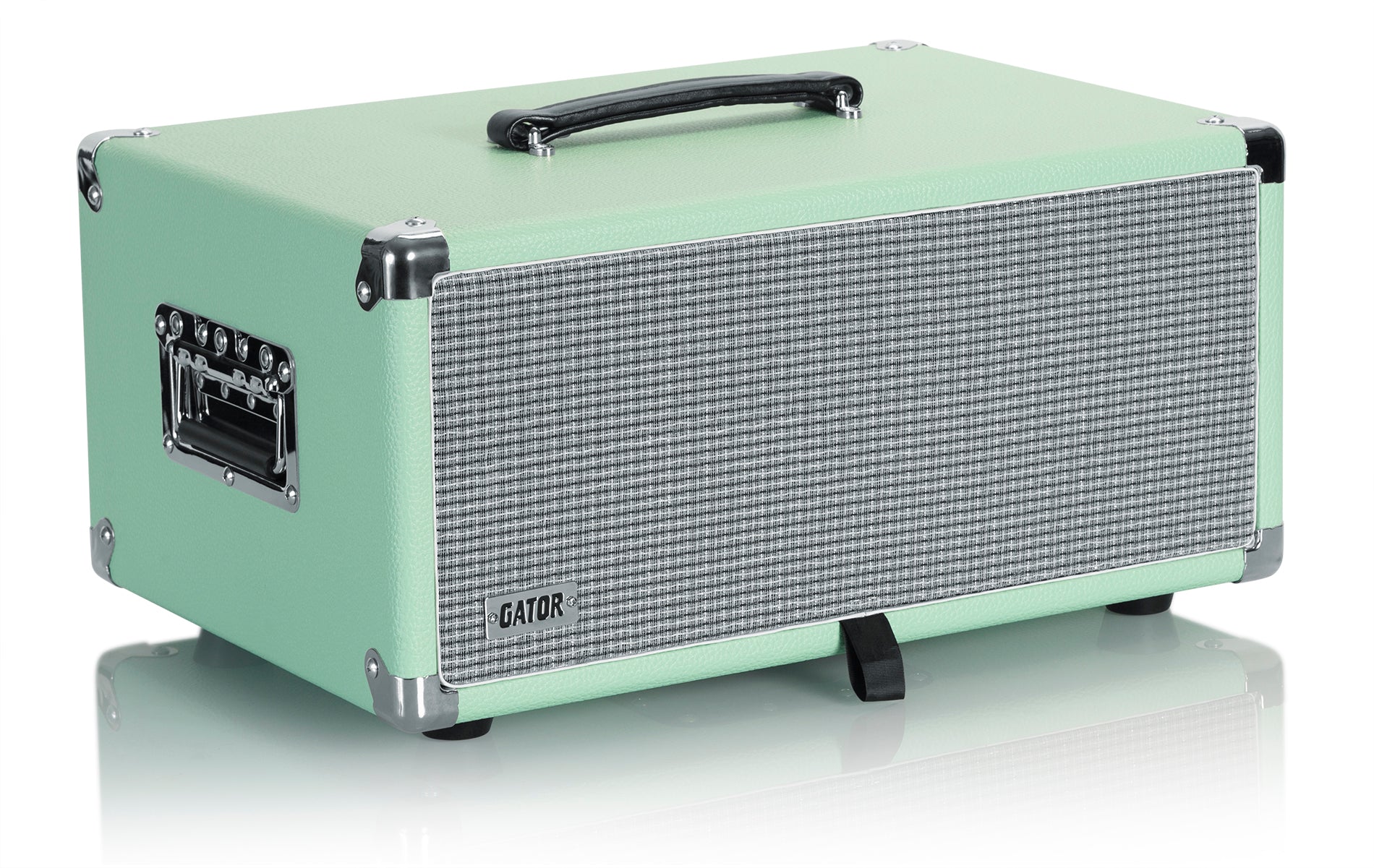 GATOR GR-RETRORACK-4SG 4U Vintage Amplifier Style, Seafoam Green. - Vintage Amp Vibe Rack Case – 4U Seafoam Green
