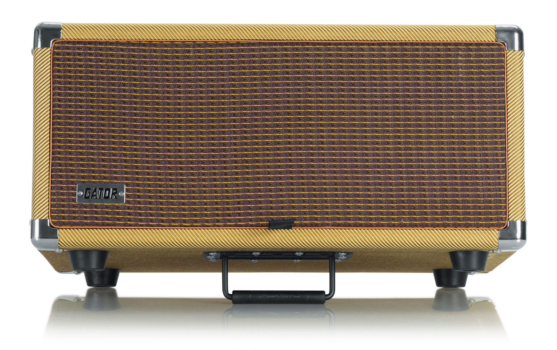 GATOR GR-RETRORACK-4TW 4U Vintage Amplifier Style, Tweed. - Vintage Amp Vibe Rack Case – 4U Tweed