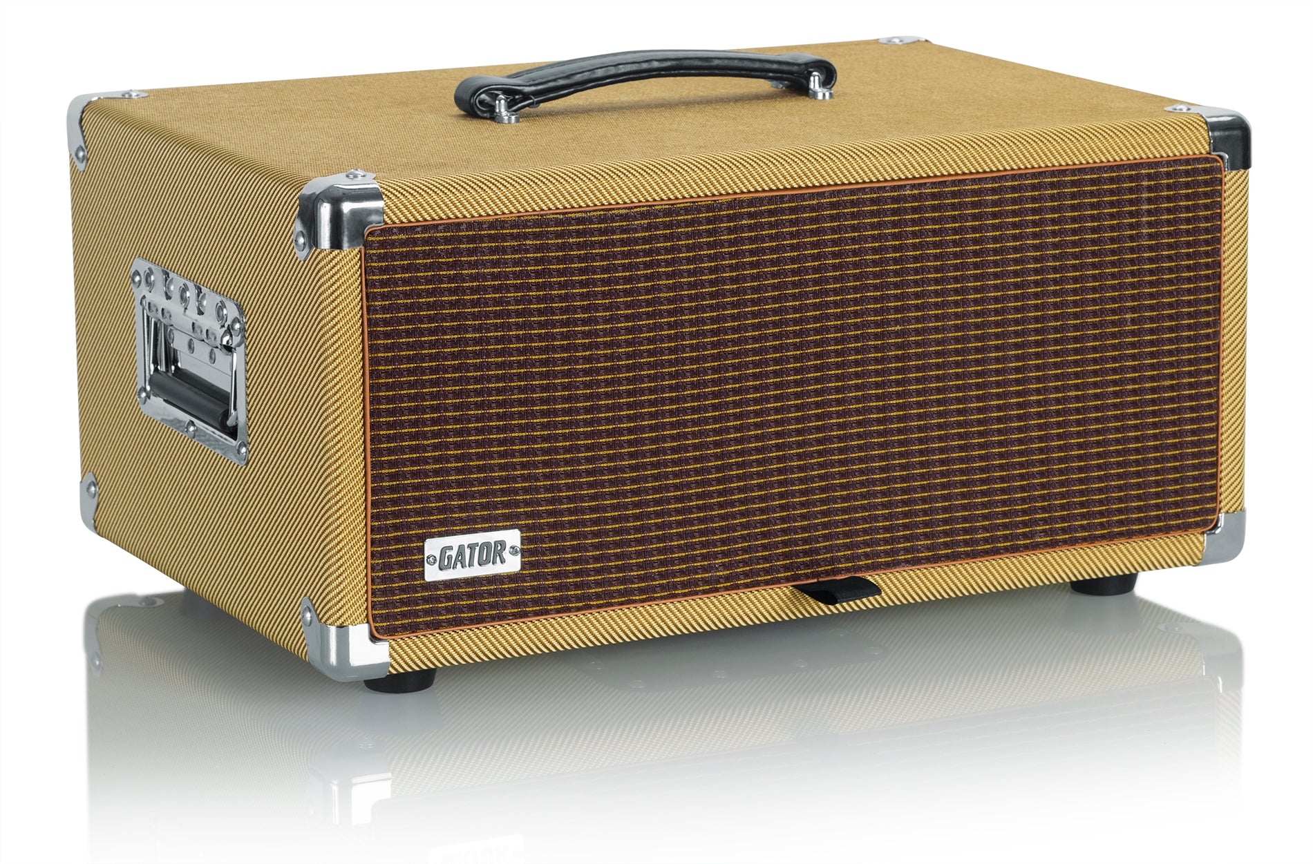 GATOR GR-RETRORACK-4TW 4U Vintage Amplifier Style, Tweed. - Vintage Amp Vibe Rack Case – 4U Tweed