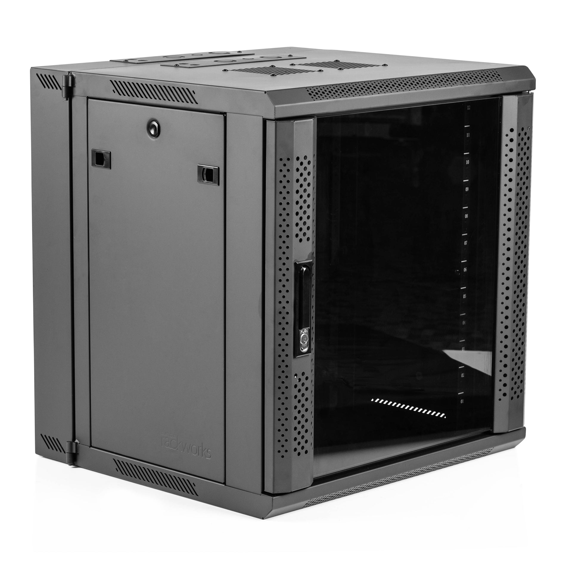 GATOR GRW2018508 18U hinged wall rack, 21" Deep, steel front door - 18U, 21″ Deep Sectional Wall Rack, Steel Door