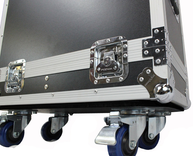 PROX-X-QSC-K8 Speaker Road Case - ProX ATA style Flight Case for 2x QSC K8 or K8.2 and CP8 Speakers