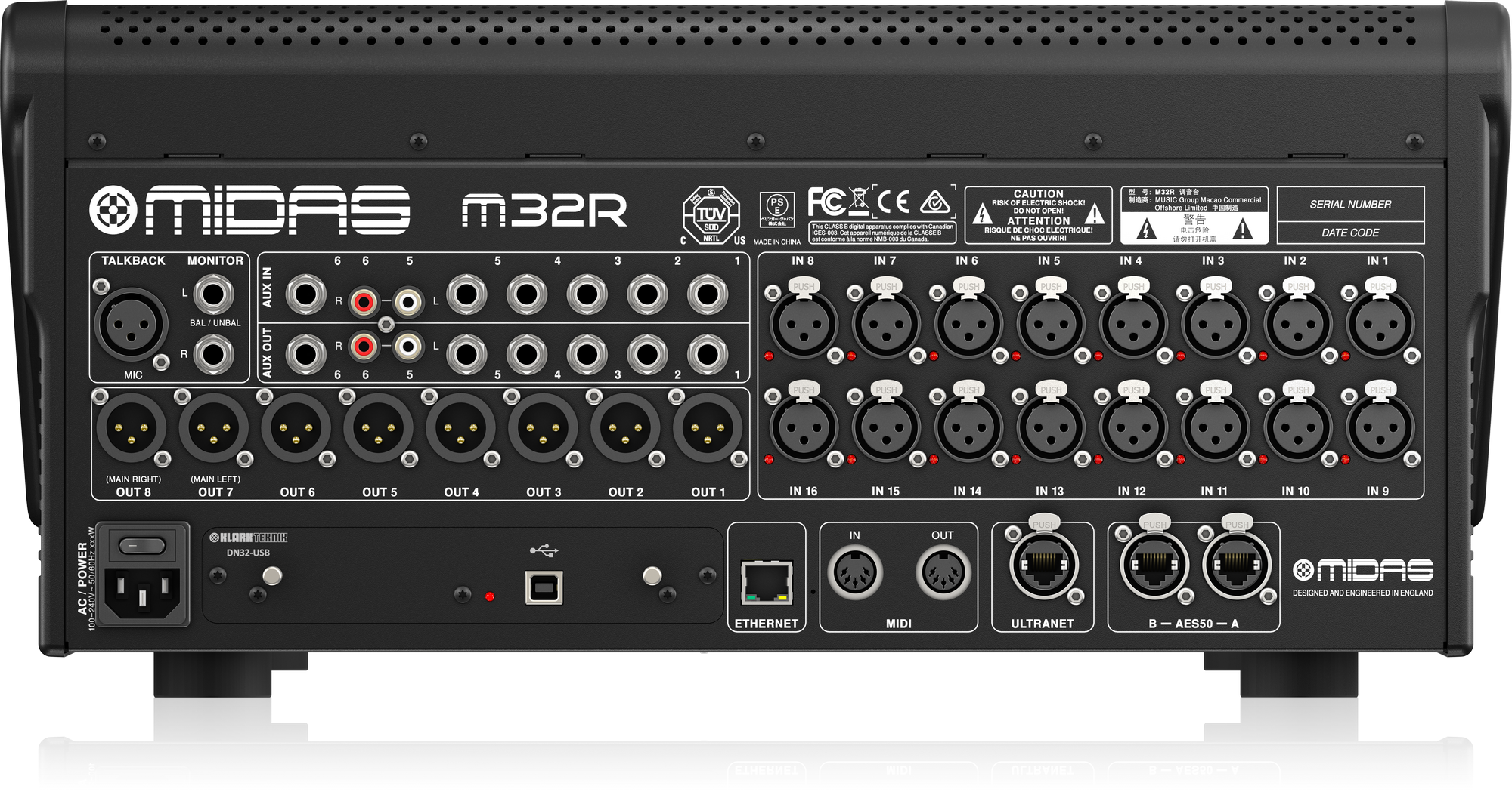 MIDAS M32R LIVE (CONTACT US TO CONFIRM PRICE ANDS AVAILABILITY) DIGital Console for Live and Studio with 40 Input Channels, 32 Midas PRO Microphone Preamplifiers and 25 Mix Buses and Live Multitrack Recording