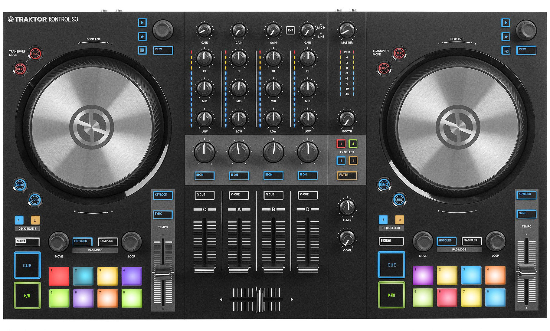 NATIVE INSTRUMENT TRAKTOR KONTROL S3 - TRAKTOR DJ CONTROLER 4 Channels