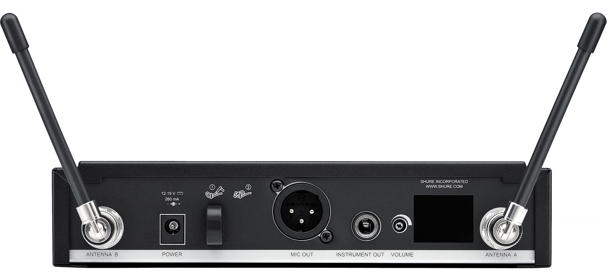 SHURE BLX4R-H9 (512-542 MGH) - B STOCK FULL WARRANTY - Wireless Diversity Receiver with PS23 & 1/4 Wave Antennas