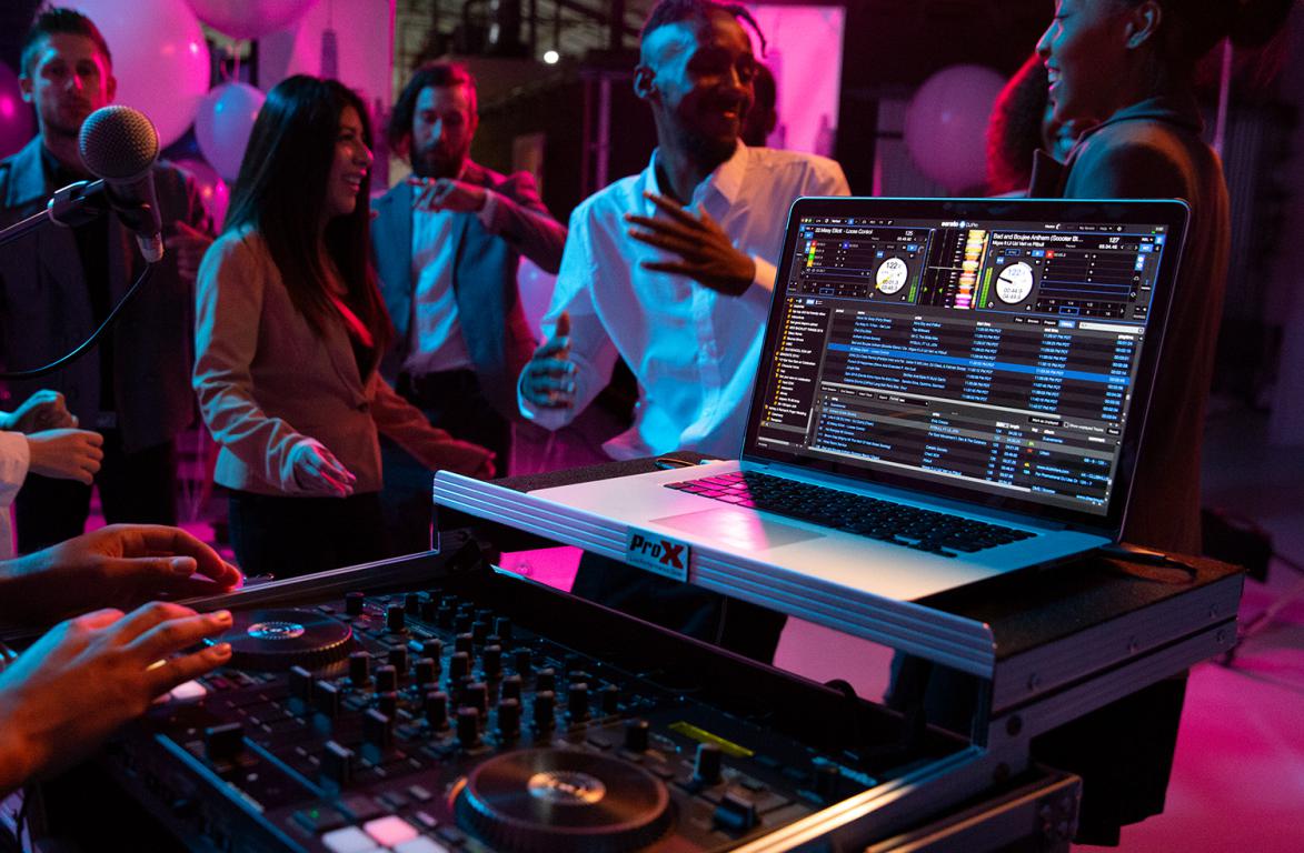 PROX-XS-DJ707 LTBL - Flight Case For Roland DJ-707M Digital Controller W-Laptop Shelf | Black