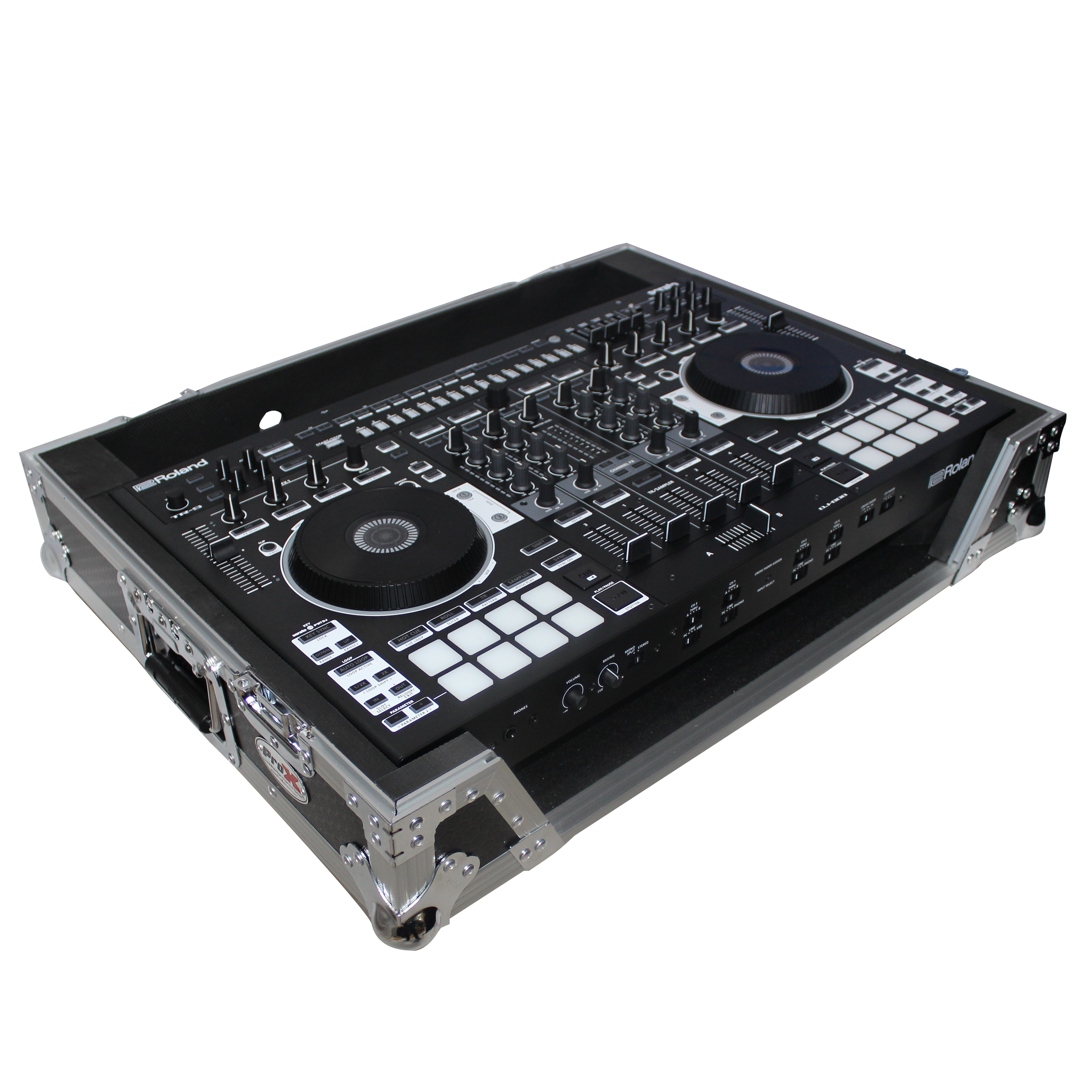 PROX-XS-DJ808W - Flight Case for Roland DJ-808 or Denon MC7000 Digital Controller W-Wheels