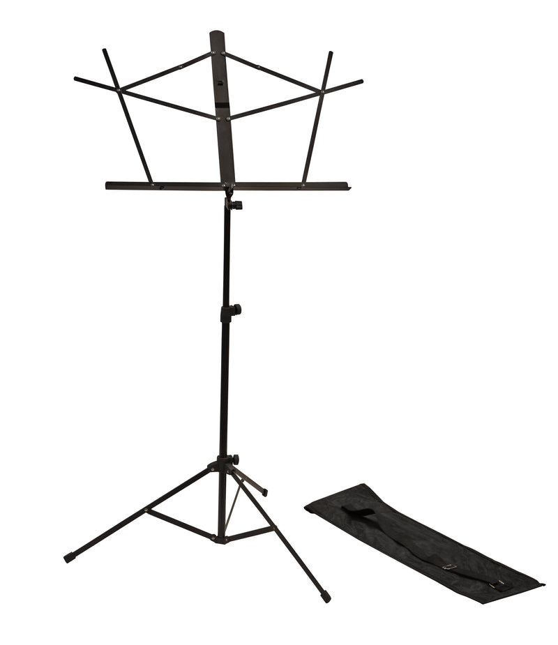 GATOR RI-MUSICSTD1 Rok-It folding sheet music stand with detachable bookplate • The leg assembly secures into place with a locking mechanism • Includes carry bag.