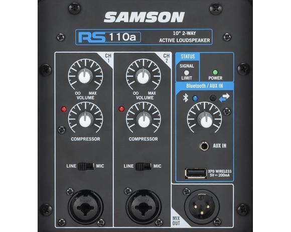 SAMSON RS112A - 400W 12" 2-Way Active PA Cabinet with Bluetooth