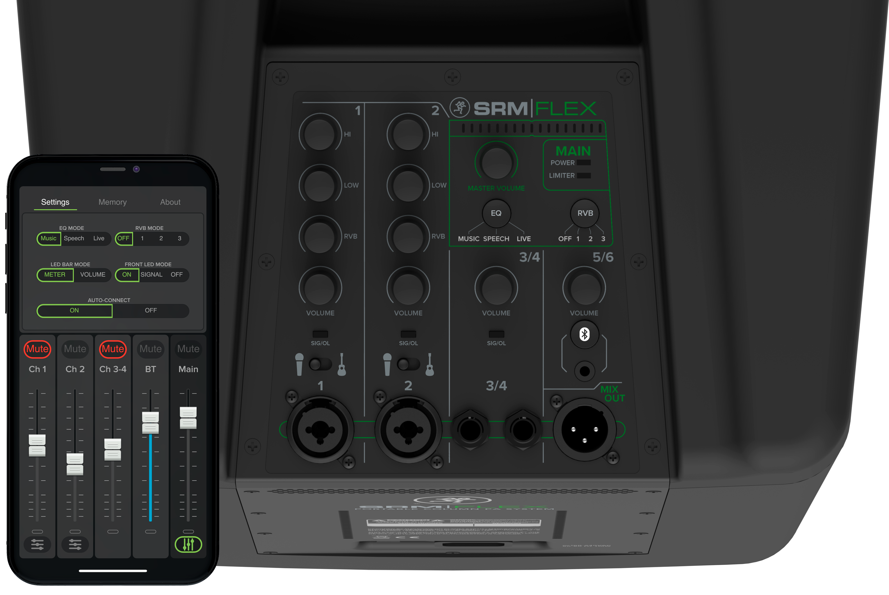 MACKIE SRM-FLEX - Portable Column PA Speaker 1300watts Bluethoot