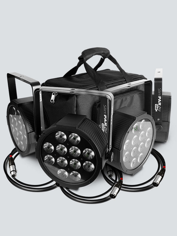 CHAUVET SLIMPACK-Q12-USB Slim par Pack - Chauvet Dj SLIMPACKQ12ILS SlimPACK Q12 USB Quad LED Par Can Package