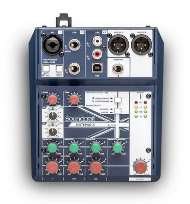 SOUNDCRAFT NOTEPAD-5 - 5 channels mixer with USB