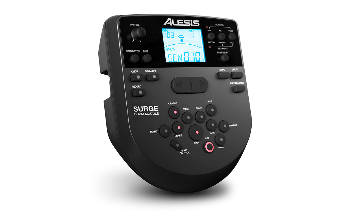 ALESIS SURGE MESH KIT (Eight-Piece Electronic Drum Kit with Mesh Heads)