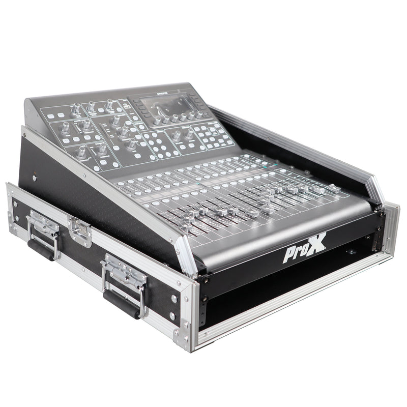 PROX-T-2MRSS13ULT Road Case - 13U Top Mixer-DJ 2U Rack Combo Flight Case W-Laptop Shelf