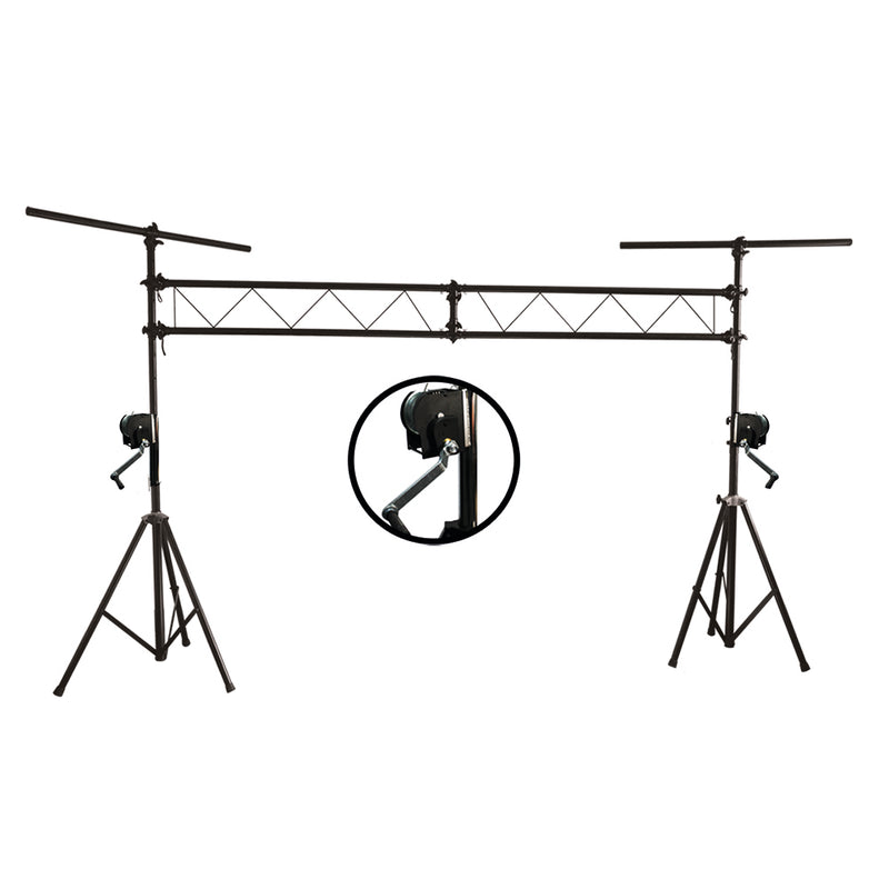 PROX-T-LS31C Lighting Stand System - DJ Lighting Truss w/ Crank Up Stands and T-bars System 10ft Height