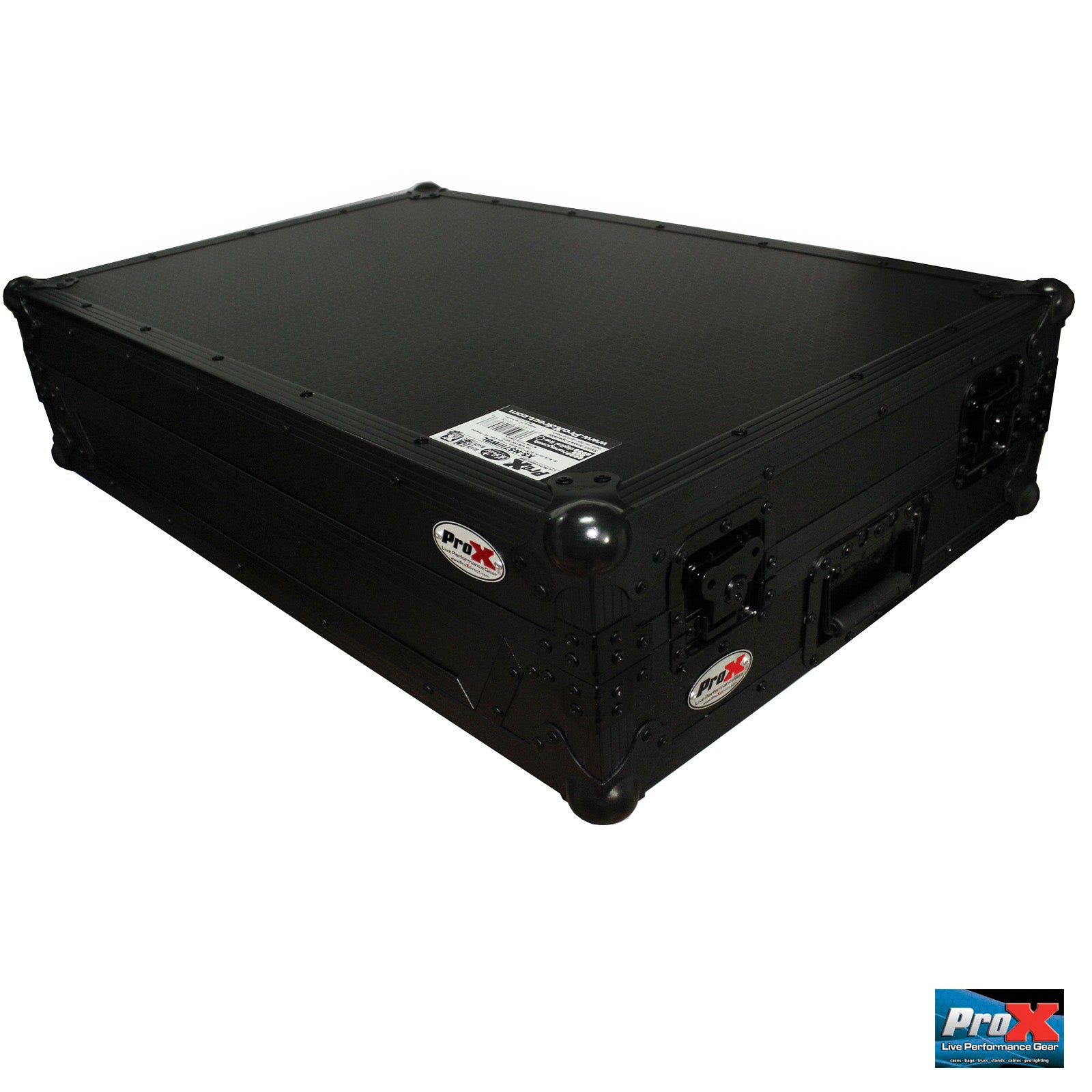 PROX-XS-NS7III WBL - Flight Case for Numark NS7iii or NS7ii Digital Controller W-Wheels | Black on Black
