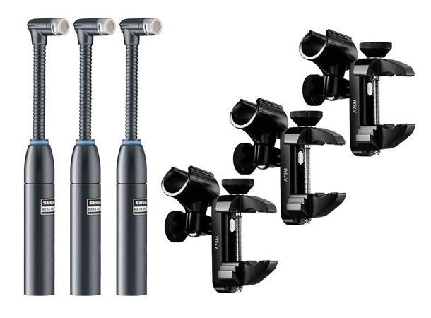 SHURE BETA98AMP/C-3PK - Drum microphone pack.