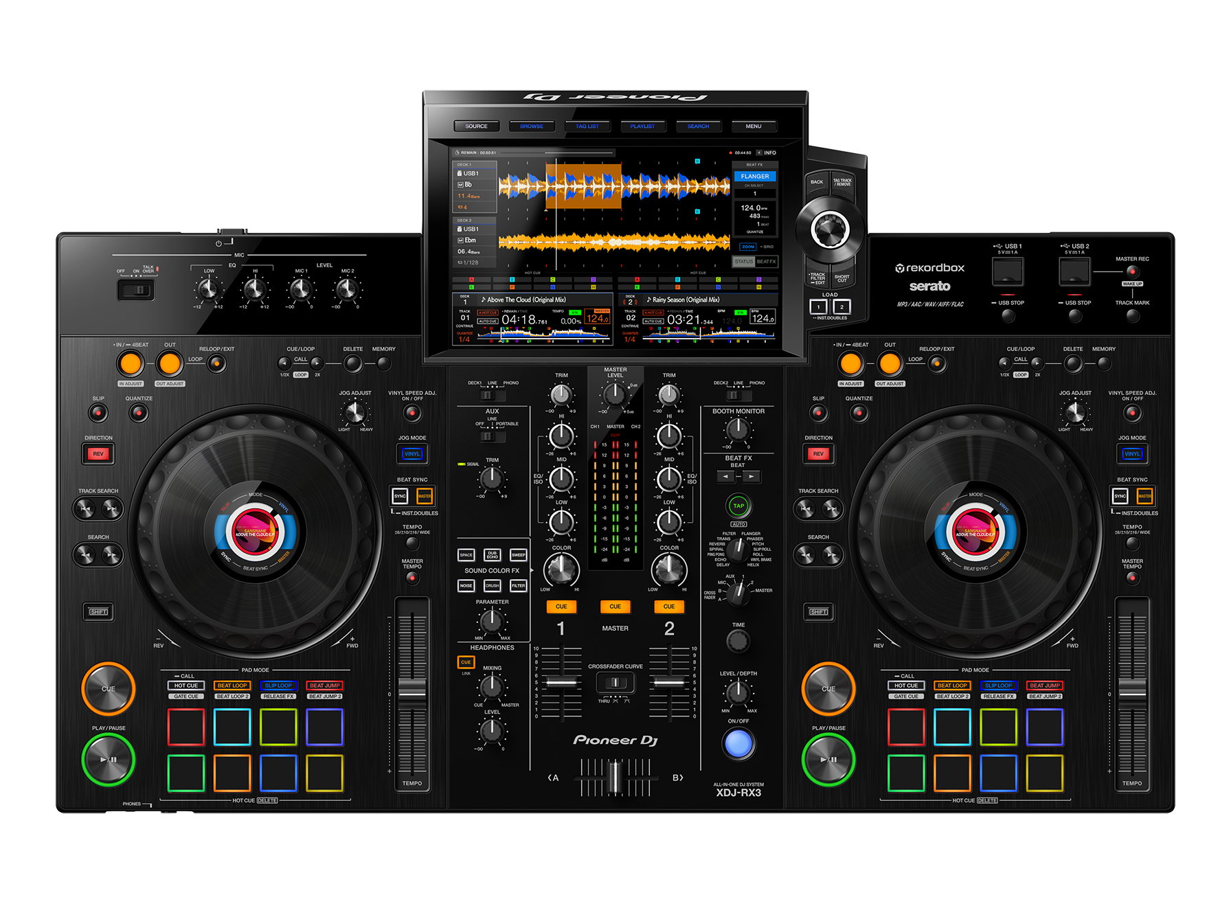 Table de Mixage DJ,Mixeur DJ avec Carte Son,Contrôleur dj avec Microphone  XLR vers 3,5 mm, Interface Audio avec convertisseur de son et effet de  mélange, pour PC, , Enregistrement : : Instruments