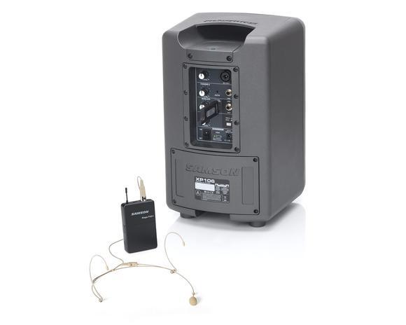 SAMSON XP106WDE Rechargeable Portable PA with Headset Wireless System and Bluetooth 100W