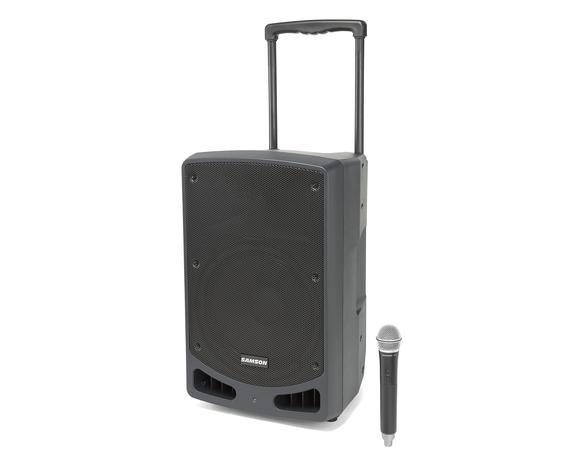 SAMSON XP312W-K Rechargeable Portable PA with Handheld Wireless System and Bluetooth 300W