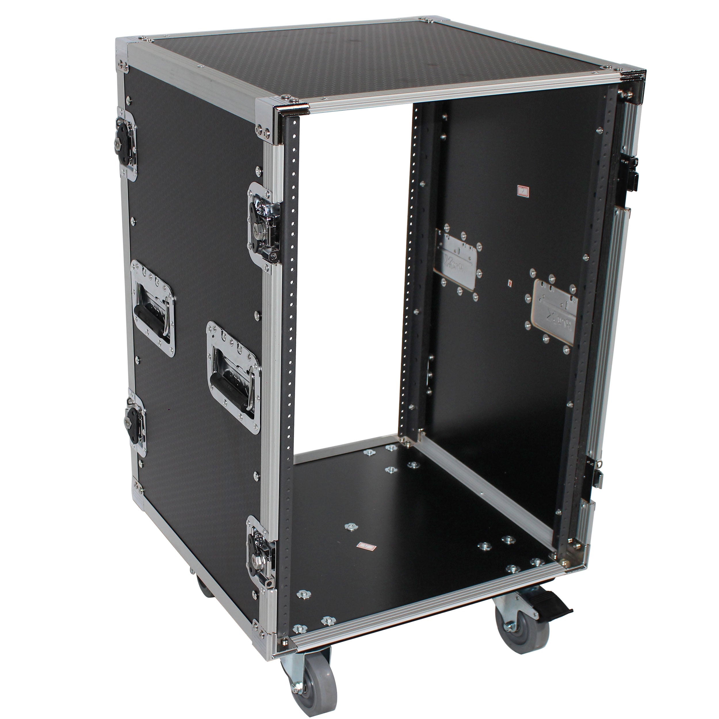 PROX-XS-16R18W - 16U Space Amp Rack Mount ATA Flight Case 18 Inch Depth W-Casters