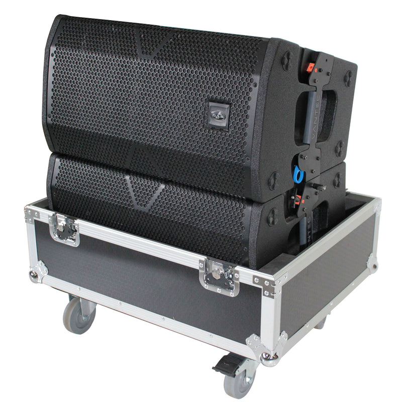 PROX-XS-282620LASPW Speaker Road Case - Universal Line Array Speaker Flight Case W-Wheels for 2 Speakers