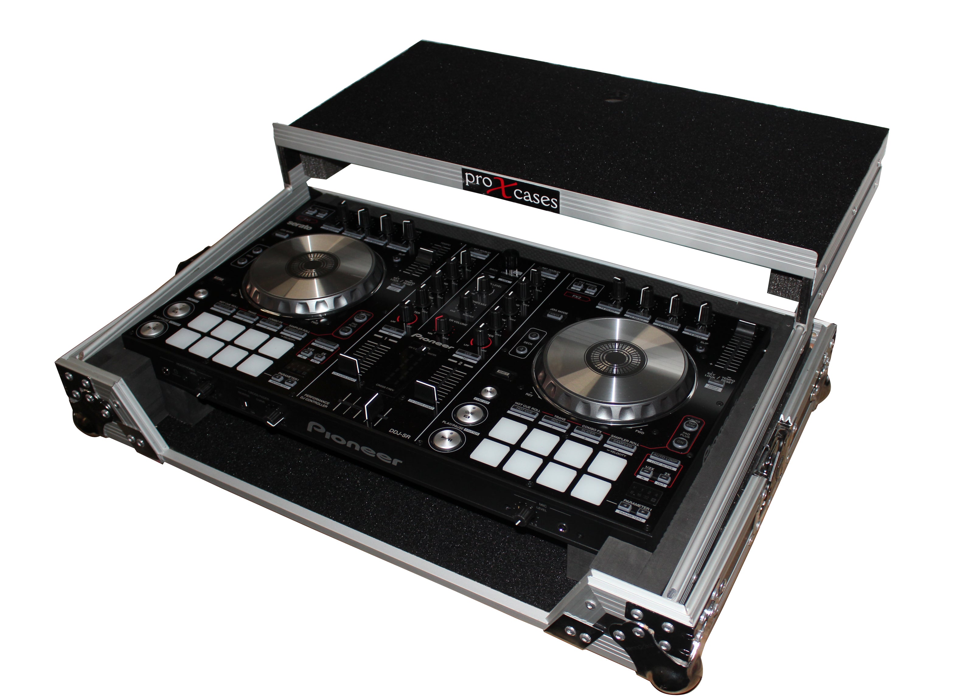 PROX-XS-DDJRR LT - Flight Case For Pioneer DDJ-RR & DDJ-SR2 W-Sliding Laptop Shelf