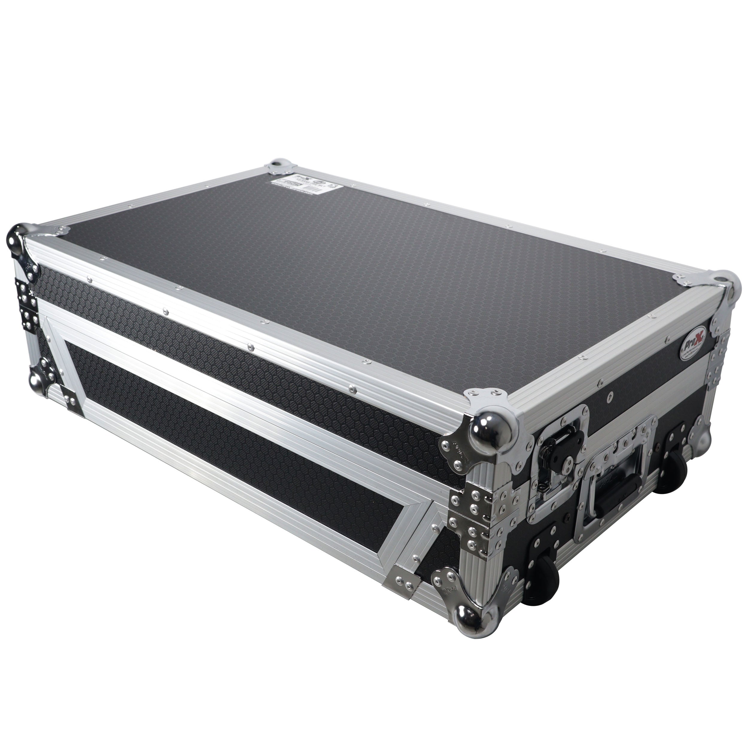 PROX-XS-RANEONE WLT- Fits Rane One Case w/ Sliding Laptop Shelf & Penn-Elcom Wheels, 1U Rack Rails
