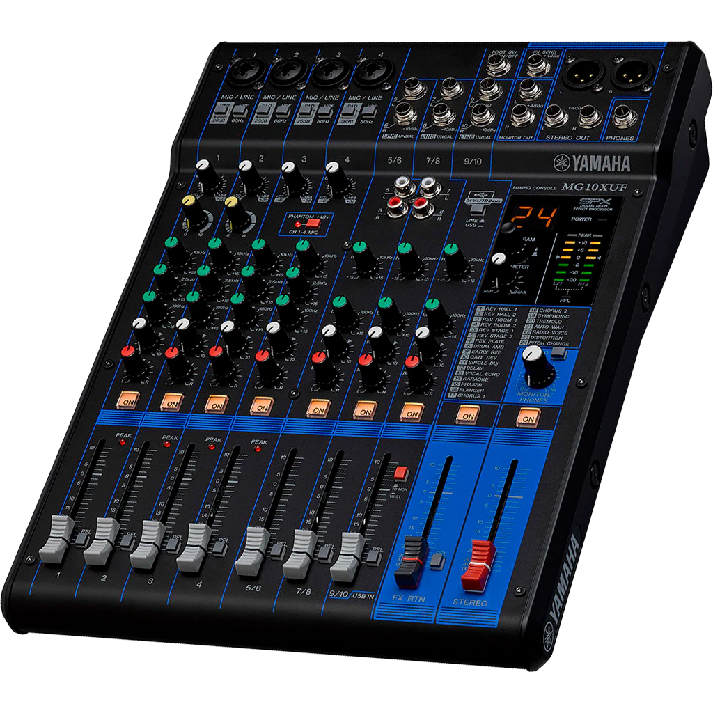 YAMAHA MG10XUF -10-Channel Mixing Console w/effects / with faders
